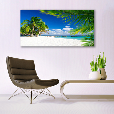 Quadro su tela Spiaggia tropicale con vista sul mare