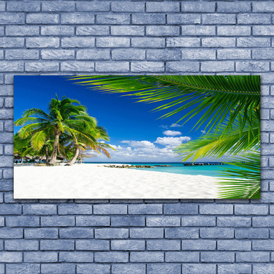 Quadro su tela Spiaggia tropicale con vista sul mare