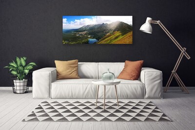 Foto quadro su tela Paesaggio delle montagne del prato