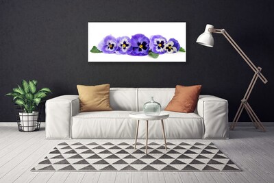 Quadro su tela Petali di fiori di viole del pensiero