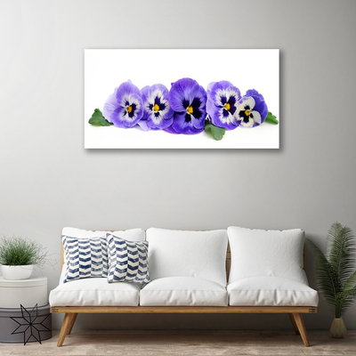 Quadro su tela Petali di fiori di viole del pensiero