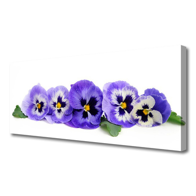 Quadro su tela Petali di fiori di viole del pensiero