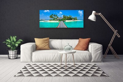 Quadro su tela Spiaggia tropicale delle palme