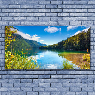 Stampa quadro su tela Foresta Montagna Natura Lago