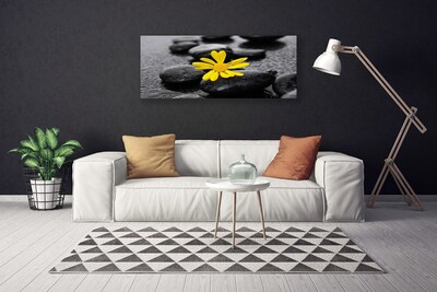 Quadro su tela Natura termale di fiori gialli