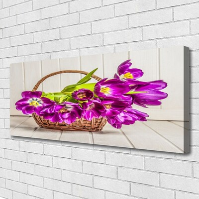 Quadro su tela Fiori nel cesto