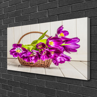 Quadro su tela Fiori nel cesto