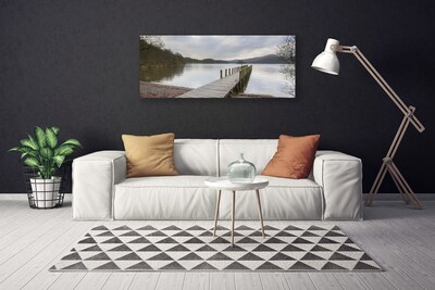 Foto quadro su tela Ponte di architettura del lago