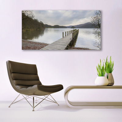 Foto quadro su tela Ponte di architettura del lago