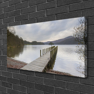 Foto quadro su tela Ponte di architettura del lago