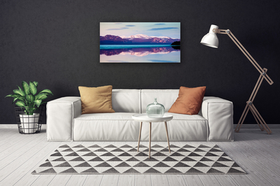 Stampa quadro su tela Montagne del paesaggio del lago