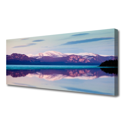 Stampa quadro su tela Montagne del paesaggio del lago