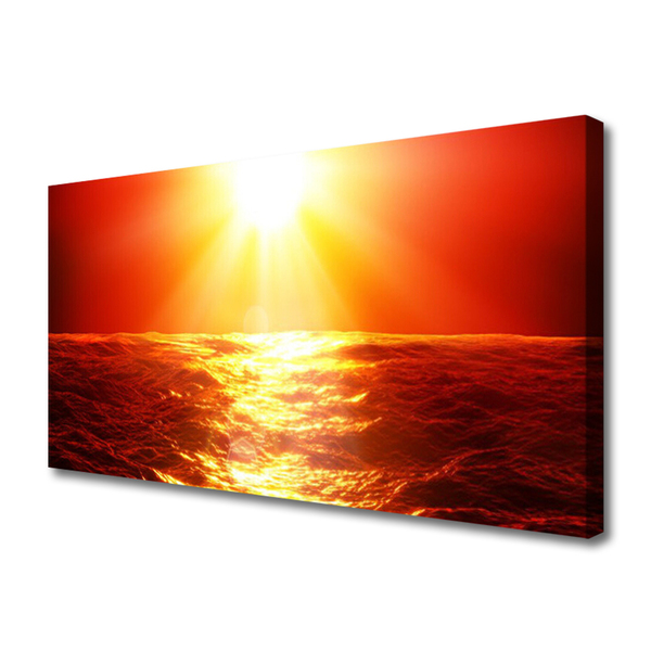 Quadro su tela Onda del mare al tramonto