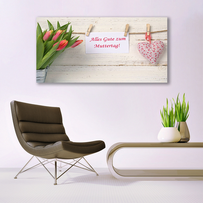 Foto quadro su tela Tulipani Cuore Art