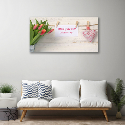 Foto quadro su tela Tulipani Cuore Art