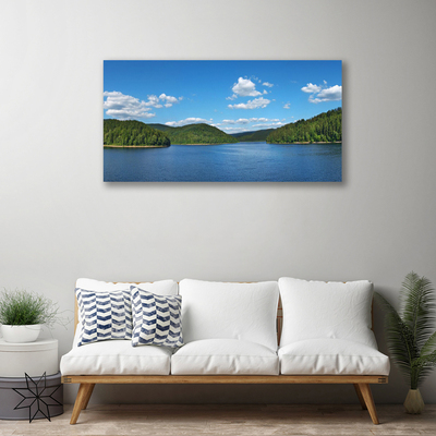 Quadro su tela Paesaggio della foresta del lago