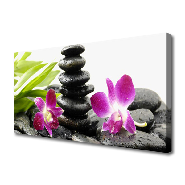 Quadro su tela Zen Spa pietre orchidea