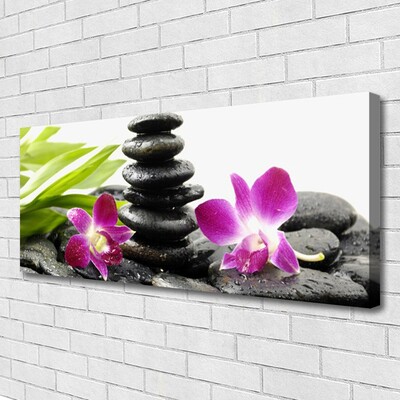 Quadro su tela Zen Spa pietre orchidea