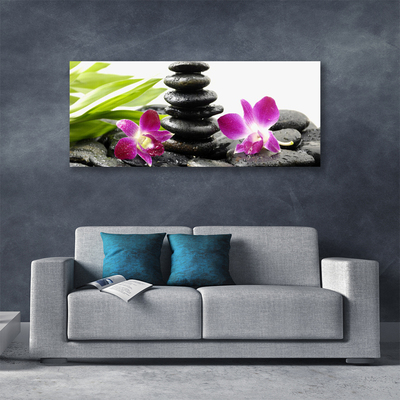 Quadro su tela Zen Spa pietre orchidea