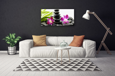 Quadro su tela Zen Spa pietre orchidea