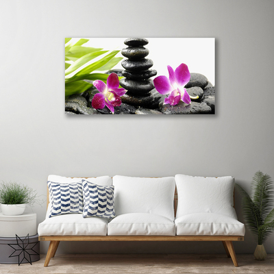 Quadro su tela Zen Spa pietre orchidea