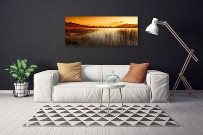 Foto quadro su tela Lago di paesaggio al tramonto