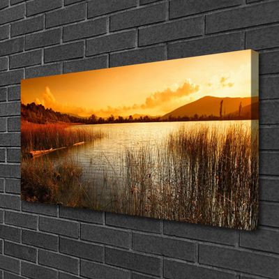 Foto quadro su tela Lago di paesaggio al tramonto