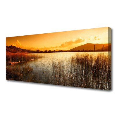 Foto quadro su tela Lago di paesaggio al tramonto