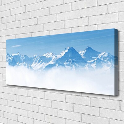 Quadro su tela Paesaggio di montagne di nebbia