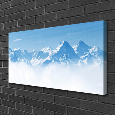 Quadro su tela Paesaggio di montagne di nebbia