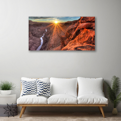 Quadro su tela Paesaggio del deserto del sole