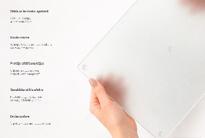 Protezione piano cottura in materiale semitrasparente con forma rettangolare