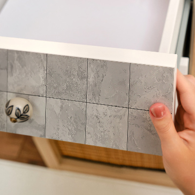 Carta da parati per mobili Piastrelle grigie