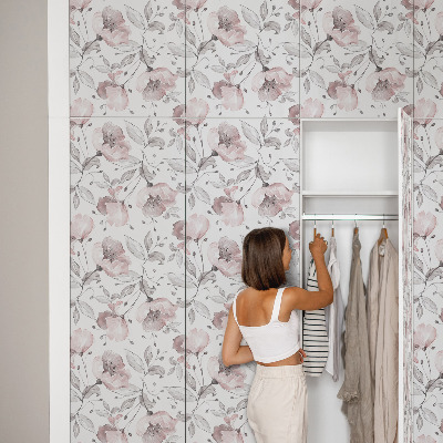 Pellicola adesiva per mobili Fiori color pastello