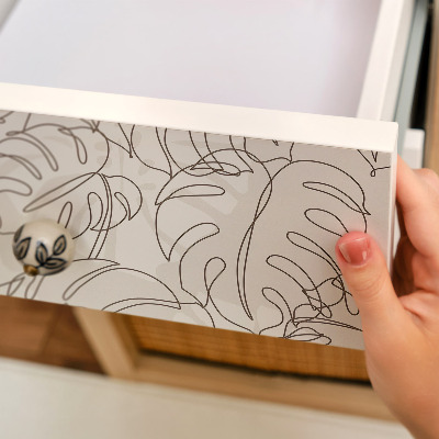 Carta per rivestire i mobili Foglie di monstera