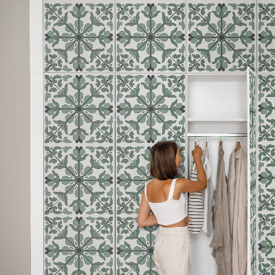 Carta adesiva per mobili Ornamento verde