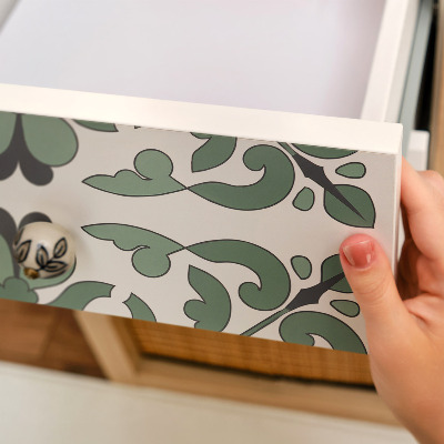 Carta adesiva per mobili Ornamento verde