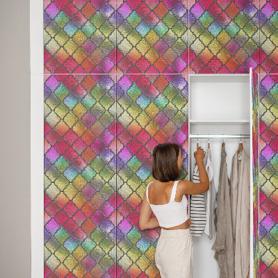 Carta da parati per mobili Vetrata colorata arcobaleno