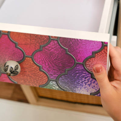 Carta da parati per mobili Vetrata colorata arcobaleno