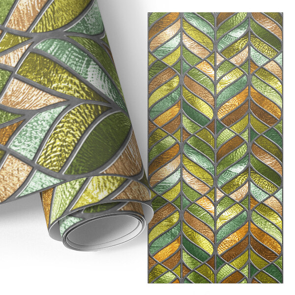 Pellicola adesiva per mobili Foglie di vetro colorato