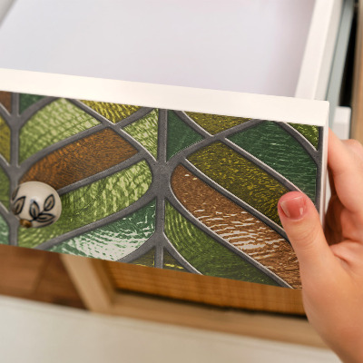 Pellicola adesiva per mobili Foglie di vetro colorato