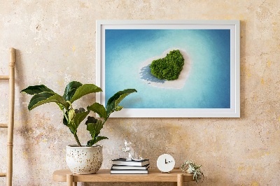 Quadro muschio Isola a forma di cuore