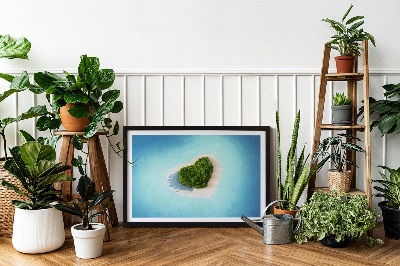 Quadro muschio Isola a forma di cuore