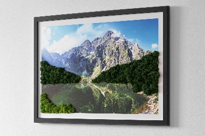 Quadro con muschio stabilizzato Monti Tatra Morskie Oko