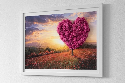 Quadro con muschio Albero a forma di cuore