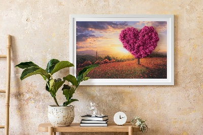 Quadro con muschio Albero a forma di cuore