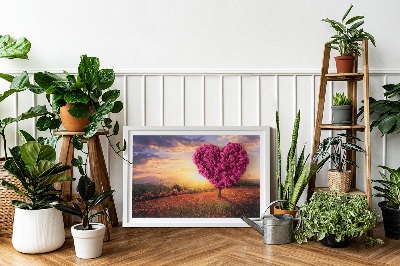 Quadro con muschio Albero a forma di cuore