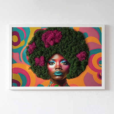 Quadro di muschio stabilizzato Una donna di Afro