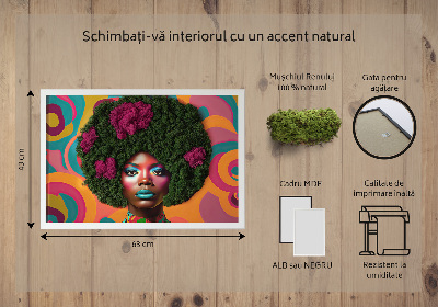 Quadro di muschio stabilizzato Una donna di Afro