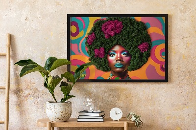 Quadro di muschio stabilizzato Una donna di Afro